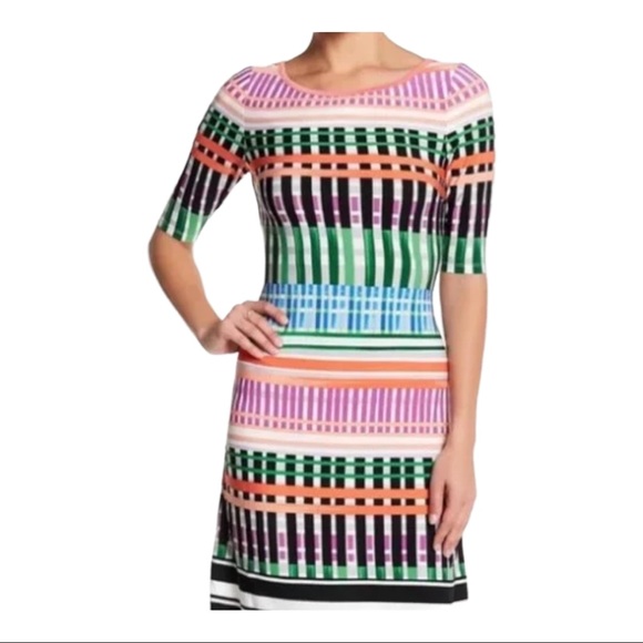 Eliza J Colorful Geometric Print DRESS Women’s 4 - Picture 2 of 8